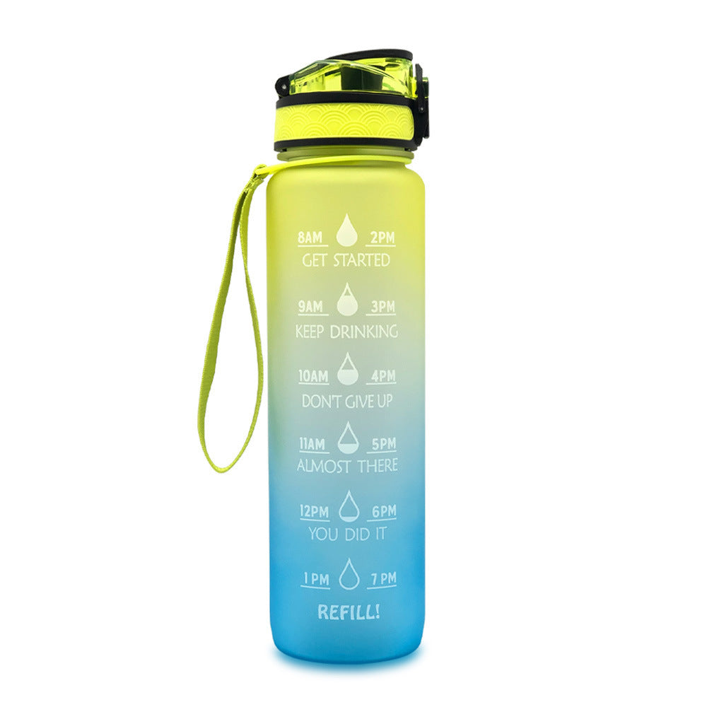 Tritan Water Bottle With Time Marker and Leakproof Cup