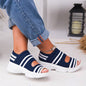 Flying Woven Sandals Women's New Summer Flat-Bottomed Style Comfortable Elastic Thick-Soled Sports Fish Mouth Shoes Large Size Factory - AFFORDABLE MARKET