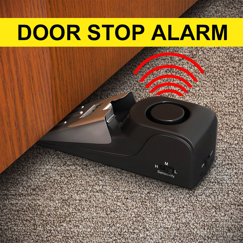 Electronic Burglar Alarm Intelligent Home Security Wedge Door Stop Alarm System Device Hotel Intruder Alert Detection - AFFORDABLE MARKET