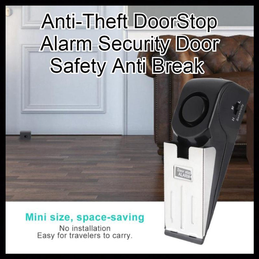 Electronic Burglar Alarm Intelligent Home Security Wedge Door Stop Alarm System Device Hotel Intruder Alert Detection - AFFORDABLE MARKET