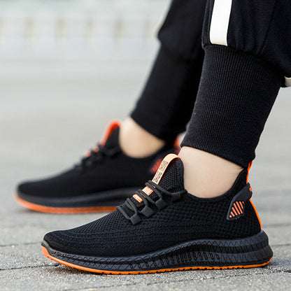 Men's shoes flying woven sneakers casual shoes - AFFORDABLE MARKET