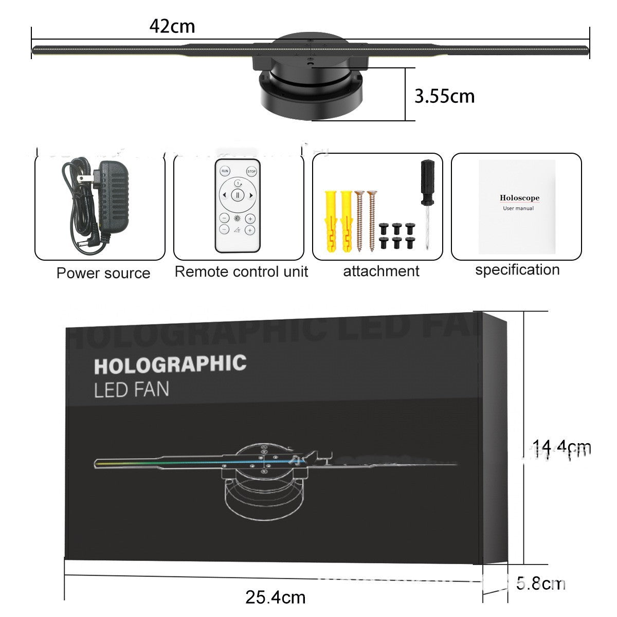 Rotating 3D Holographic Projector