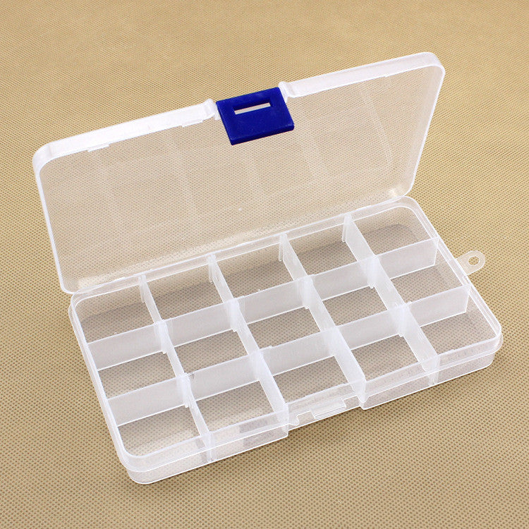 Plastic 15 compartment transparent storage box - AFFORDABLE MARKET