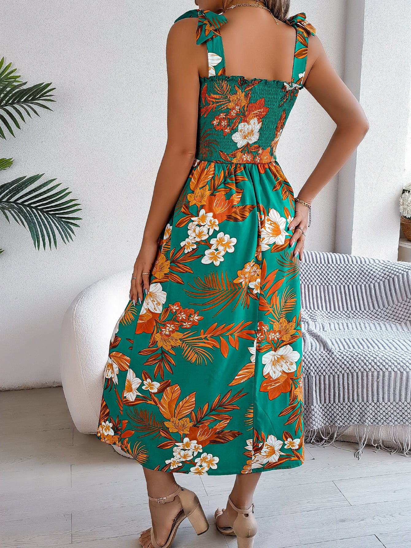 Summer Women's Flowers Long Dress
