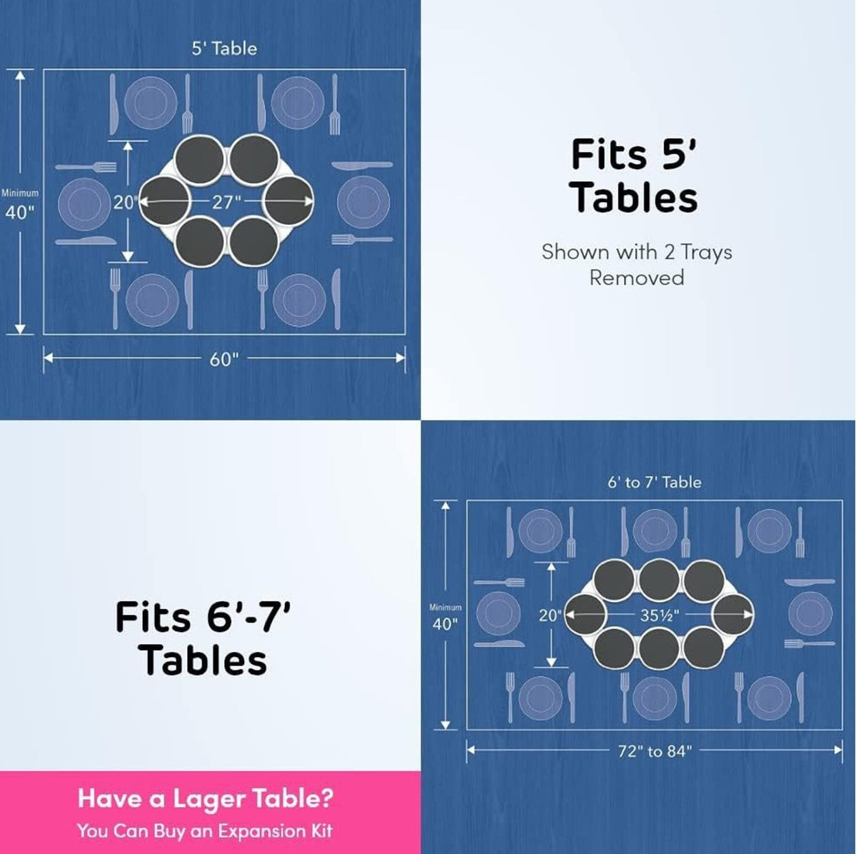 Rotating Dining Table Plate - Lazy Susan