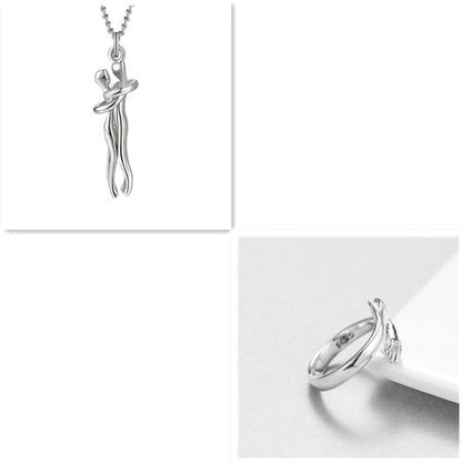 Couple Love Hug Necklace