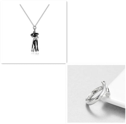 Couple Love Hug Necklace