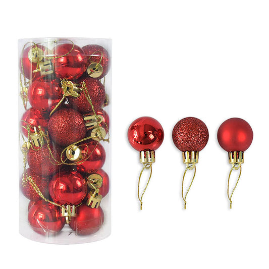 3CM24pcs Bright Matte Christmas Balls - AFFORDABLE MARKET