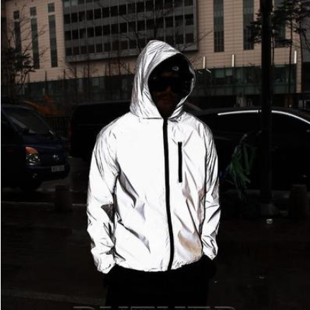 Men's Spring And Autumn Full Reflective Windbreaker Waterproof Jacket Men's High Street - AFFORDABLE MARKET