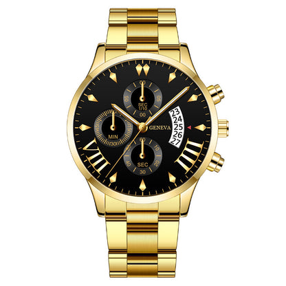 Fashion Calendar Steel Band Quartz Men's Watch - AFFORDABLE MARKET