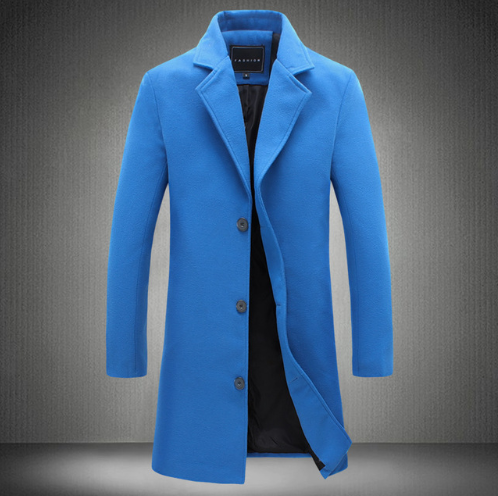 Autumn And Winter New Mens Solid Color Casual Business Woolen Coats - AFFORDABLE MARKET