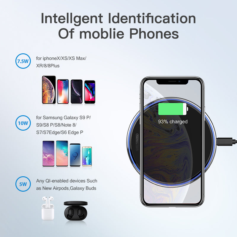 Mobile phone wireless charger fast charge - AFFORDABLE MARKET