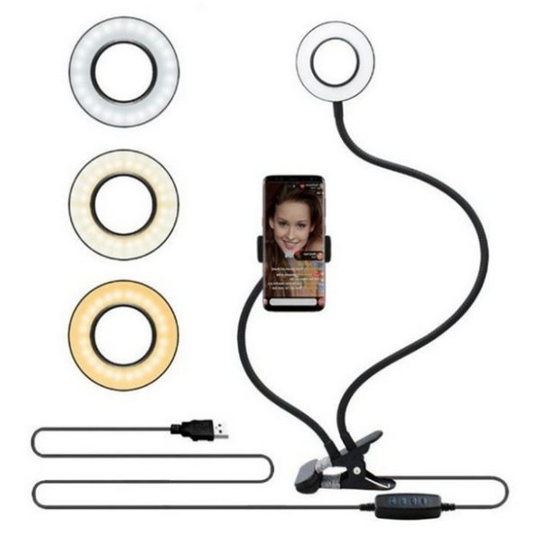 LED Selfie Ring Light for Live Adjustable Makeup Light-8cm Stand - AFFORDABLE MARKET