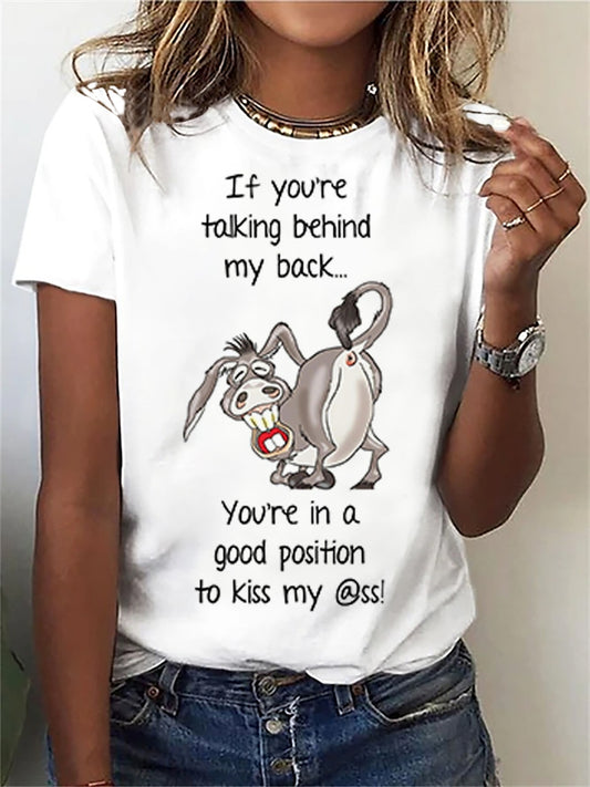 Women's Round Neck Short Sleeves T-Shirt