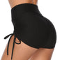 Drawstring Shorts Textured Butt Lift Gym Workout Slim Jogging Fitness Yoga Leggings Shorts - AFFORDABLE MARKET