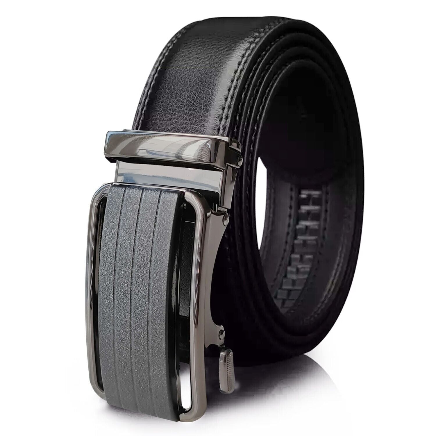 Men's Ratchet Belt Leather Mens Belt With Slide Buckle Ratchet Belts For Men USA - AFFORDABLE MARKET