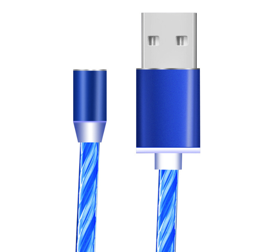 Compatible with Apple, Flowing Ligh Magnetic Streamer Data Line Cable for Iphone Android Typec - AFFORDABLE MARKET