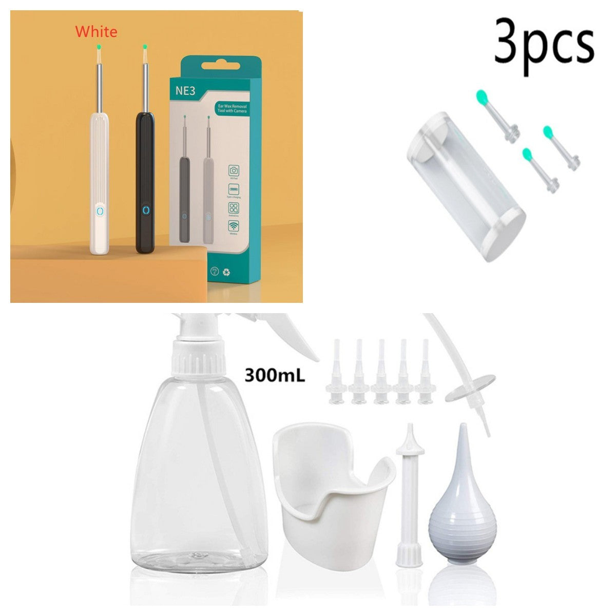 Otoscope - Camera Ear Wax Removal Cleaning Kit