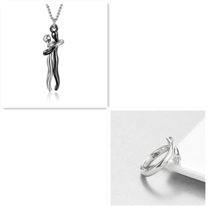 Couple Love Hug Necklace