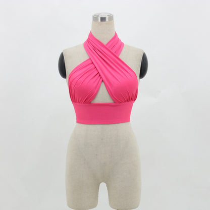 Women's Halter Neck Backless Tank Top