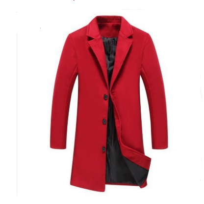 Autumn And Winter New Mens Solid Color Casual Business Woolen Coats - AFFORDABLE MARKET