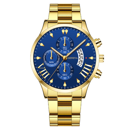 Fashion Calendar Steel Band Quartz Men's Watch - AFFORDABLE MARKET