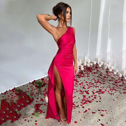 Women's One-shoulder Backless Sexy Dress
