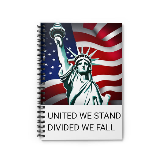 Spiral Notebook - with USA Flag - AFFORDABLE MARKET