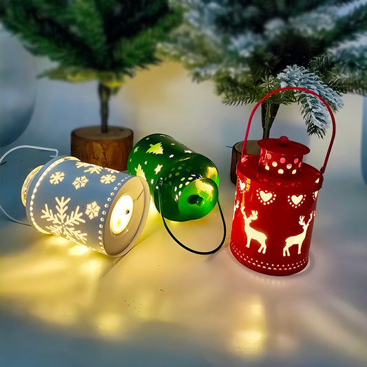 Christmas Candle Lights LED Small Lanterns Wind Lights Electronic Candles Nordic Style Creative Holiday Decoration Decorations - AFFORDABLE MARKET