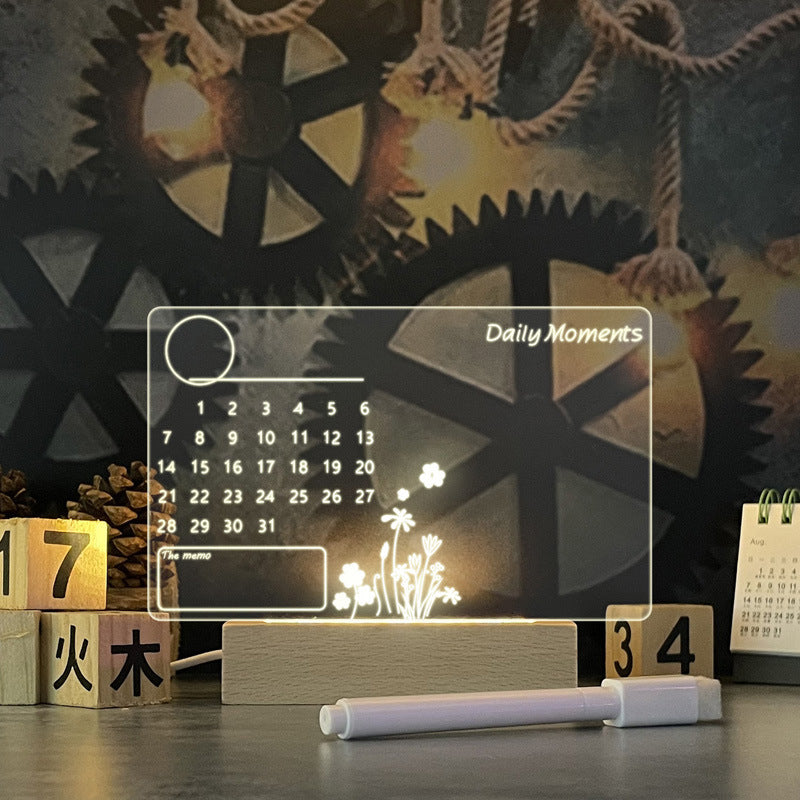 Creative Led Note Board With Pen