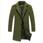 Autumn And Winter New Mens Solid Color Casual Business Woolen Coats - AFFORDABLE MARKET