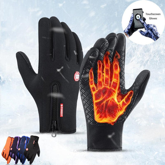 Winter Gloves Touch Screen Riding Motorcycle Sliding Waterproof Sports Gloves With Fleece - AFFORDABLE MARKET