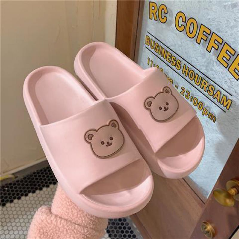 W Bear Slippers Female Home Non-slip Bathing Indoor And Outdoor Wear Soft Bottom Comfortable Sandals Male - AFFORDABLE MARKET