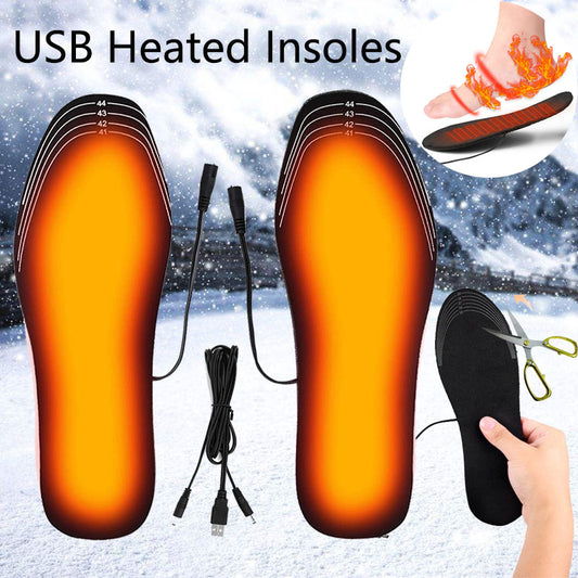 USB Heated Shoes Insoles Can Be Cut Winter Warm Heating Insoles Pad Feet For Boots Sneaker Shoes - AFFORDABLE MARKET