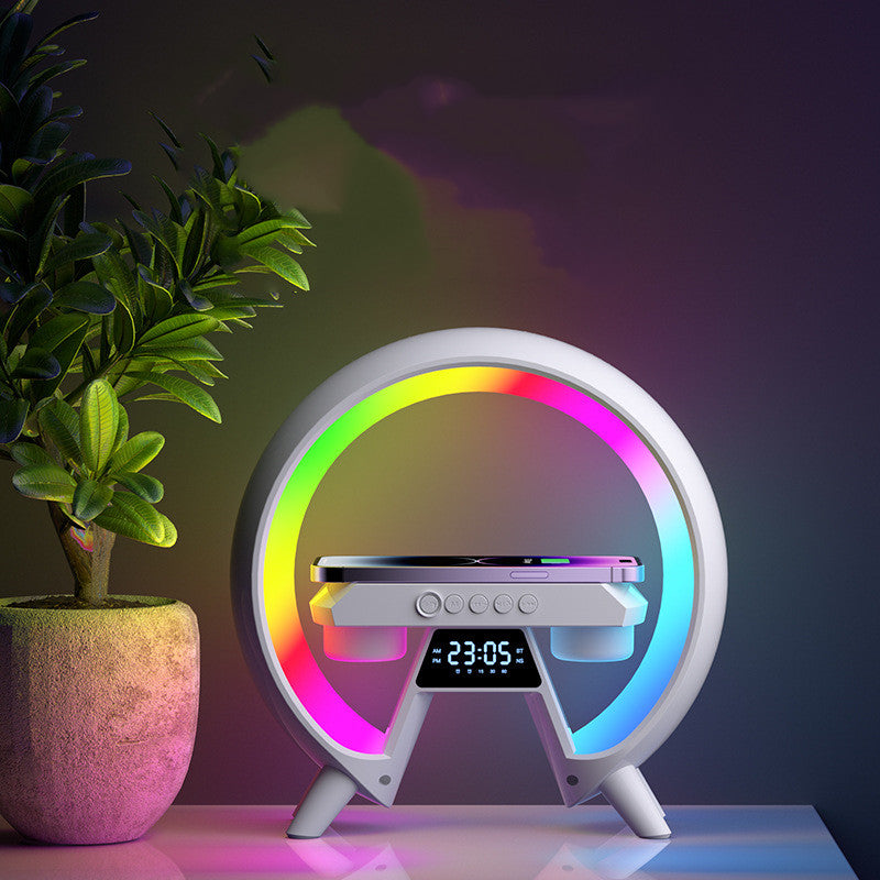 Colorful Bedside With Clock Light Wireless Charger - AFFORDABLE MARKET