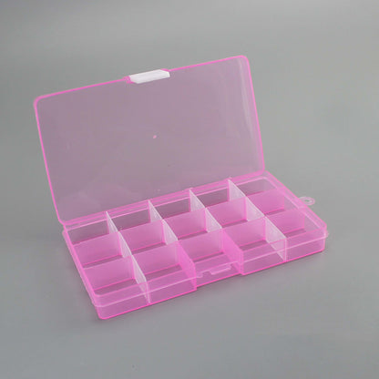 Plastic 15 compartment transparent storage box - AFFORDABLE MARKET