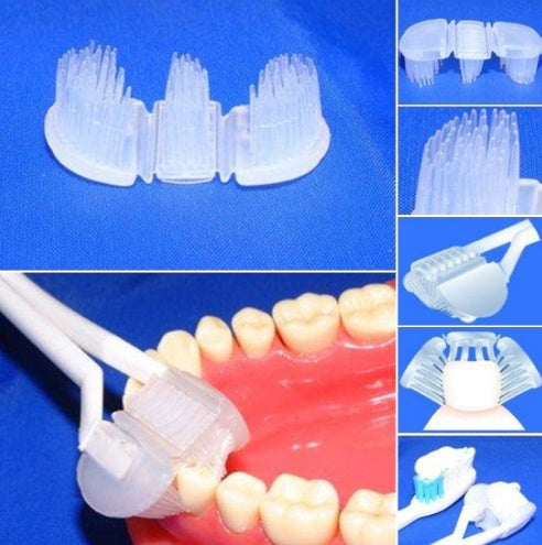 Three-Headed and Three-Sided Toothbrush