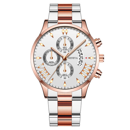 Fashion Calendar Steel Band Quartz Men's Watch - AFFORDABLE MARKET