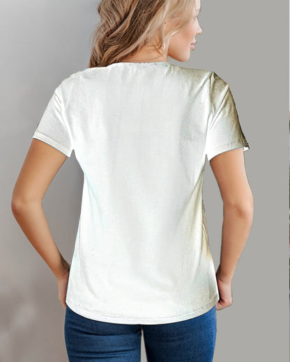 Women's Round Neck Short Sleeves T-Shirt