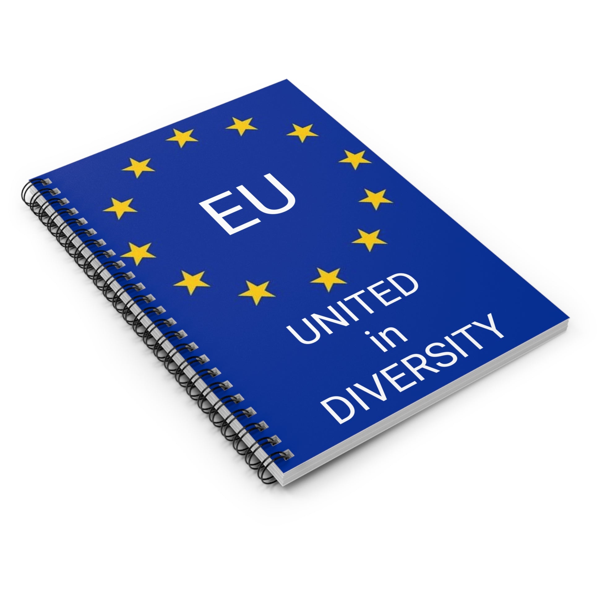Spiral Notebook - EU Flag and Motto - AFFORDABLE MARKET