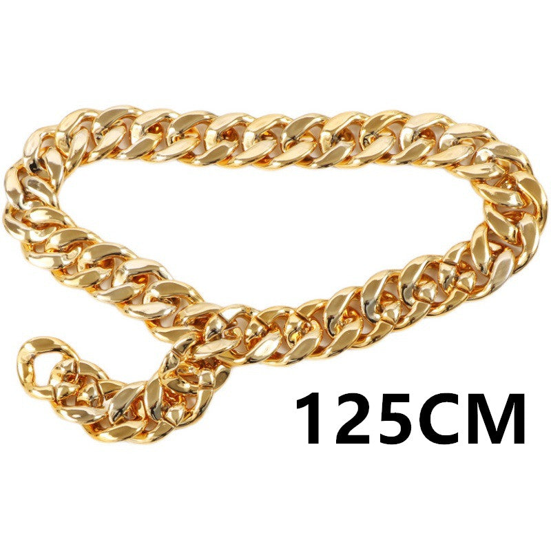 Ins Street Personality Metal Gold Thick Chain Wide Waist Chain Decoration - AFFORDABLE MARKET