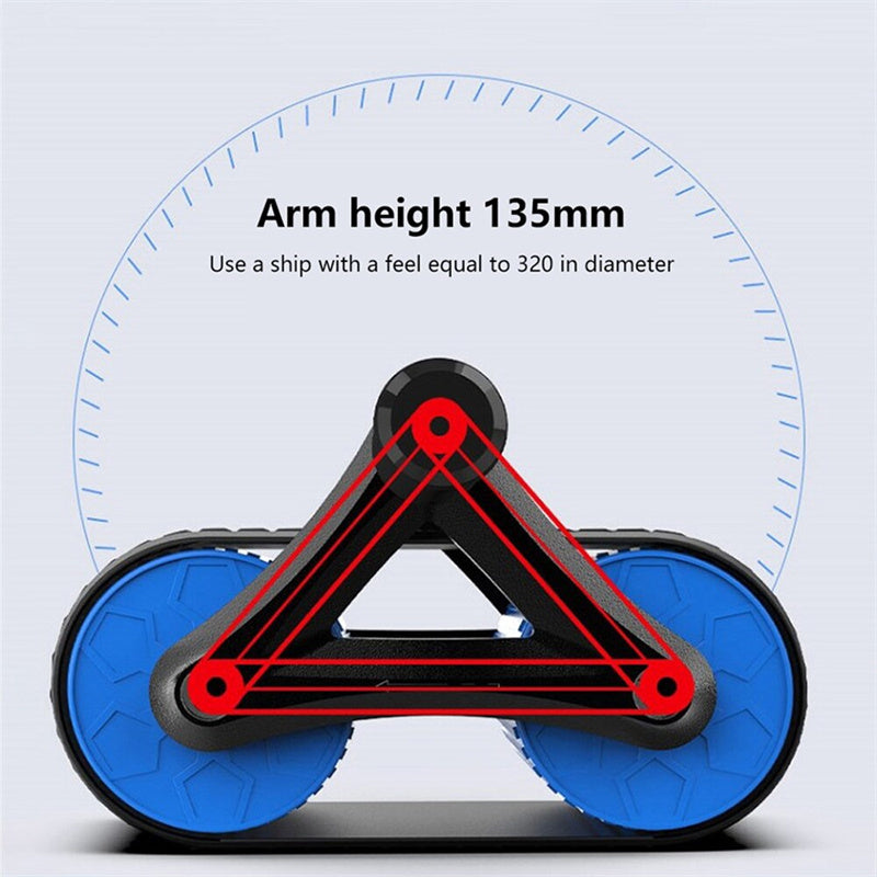 Double Wheel Abdominal Exerciser Women Men Automatic Rebound Ab Wheel Roller Waist Trainer Gym Sports Home Exercise Devices - AFFORDABLE MARKET