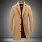 Autumn And Winter New Mens Solid Color Casual Business Woolen Coats - AFFORDABLE MARKET