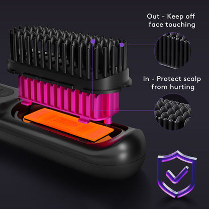 2 In 1 Straight Hair Curler Portable Comb