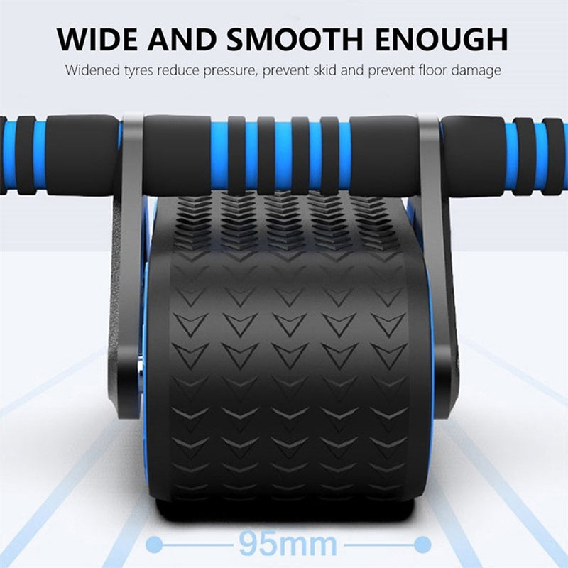 Double Wheel Abdominal Exerciser Women Men Automatic Rebound Ab Wheel Roller Waist Trainer Gym Sports Home Exercise Devices - AFFORDABLE MARKET