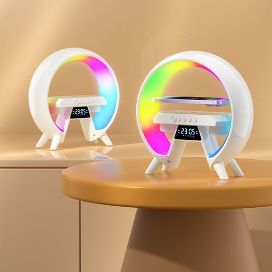 Colorful Bedside With Clock Light Wireless Charger - AFFORDABLE MARKET