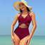Halter-neck Cross-Strap Swimsuit