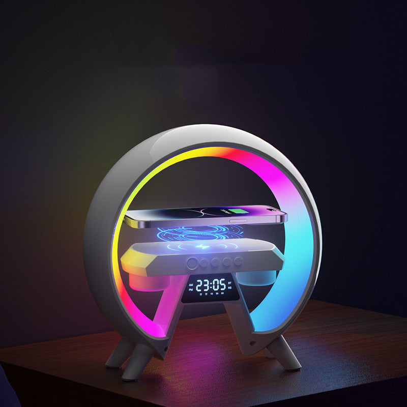 Colorful Bedside With Clock Light Wireless Charger - AFFORDABLE MARKET