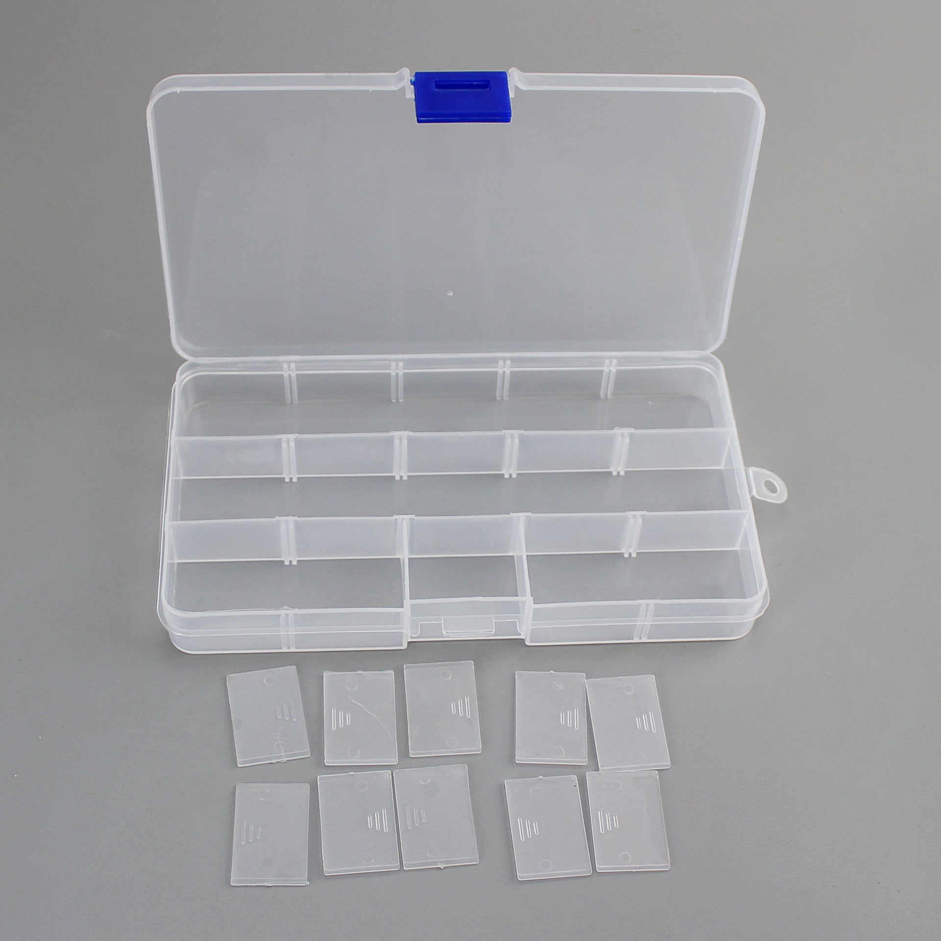 Plastic 15 compartment transparent storage box - AFFORDABLE MARKET