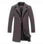 Autumn And Winter New Mens Solid Color Casual Business Woolen Coats - AFFORDABLE MARKET